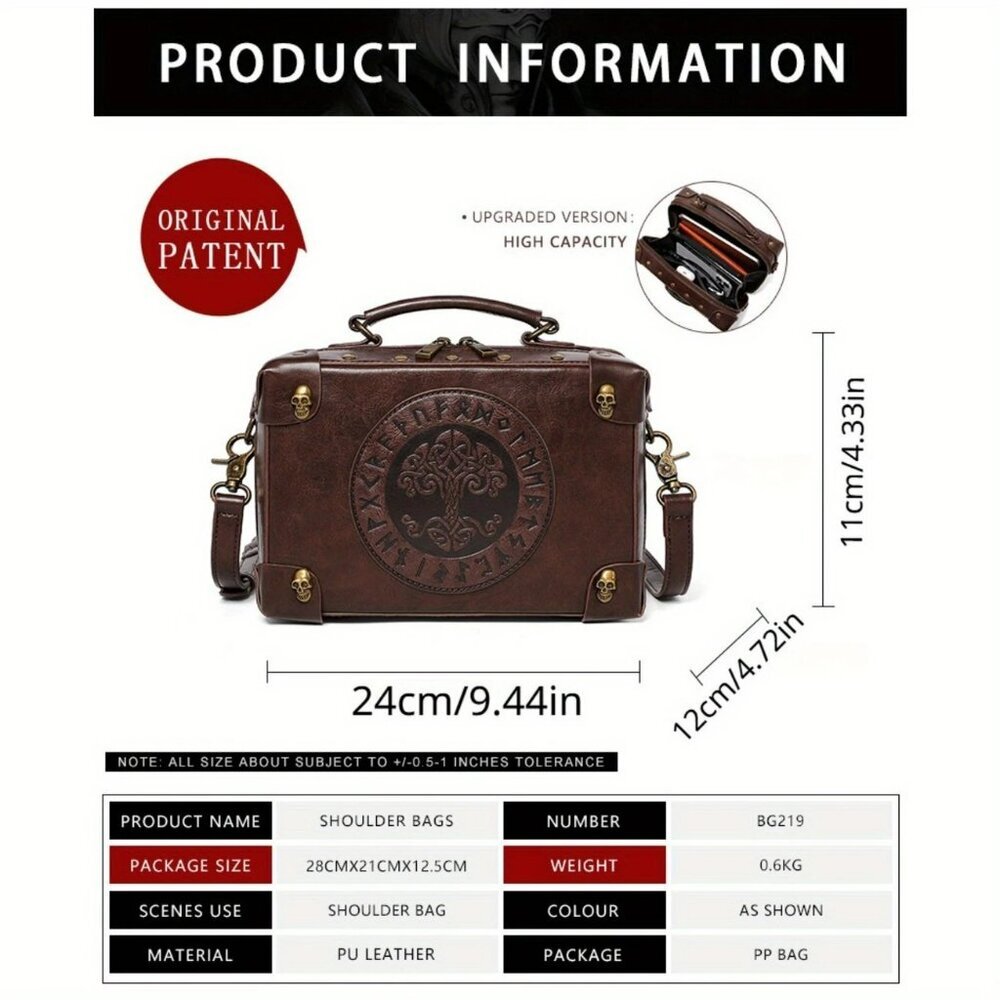 SteamPunk Watch Trunk Crossbody Bag NWT​ - Picture 3 of 3